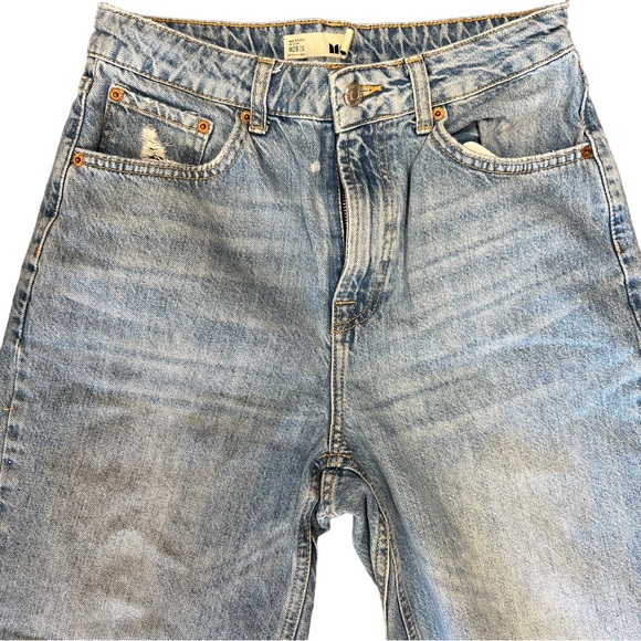 TopShop MOTO Cropped Wide Leg Jeans High Waist - Picture 6 of 8